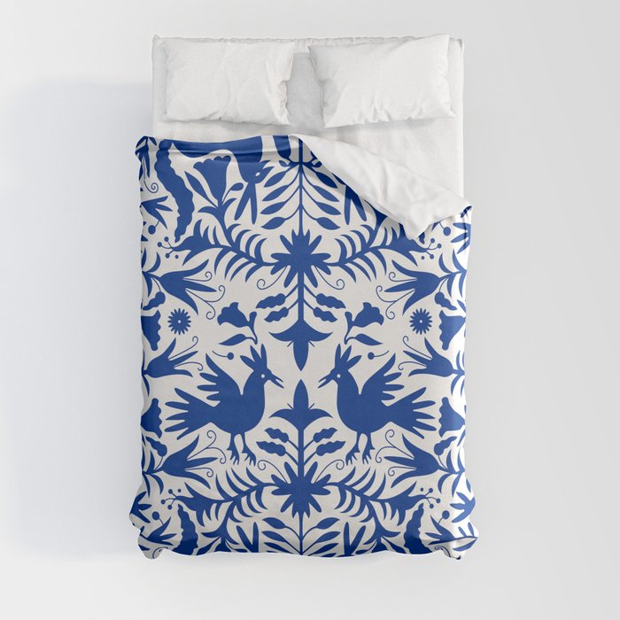 Otomi in Blue (Mexican Print) Duvet Cover