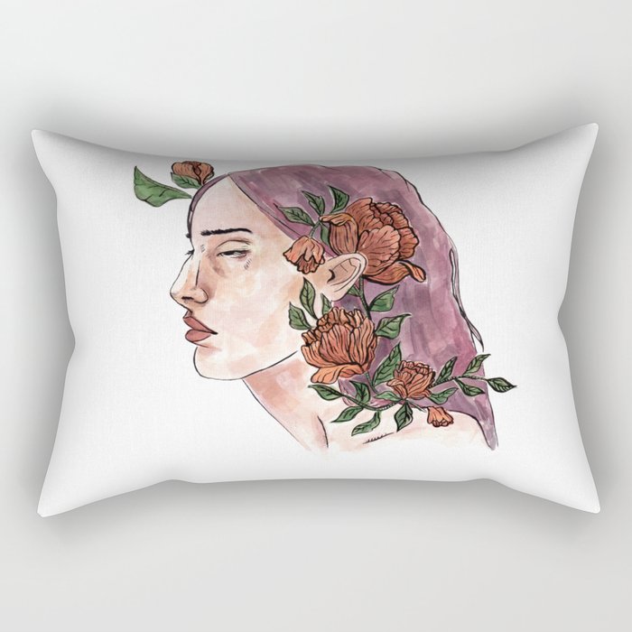 Flower Girl Rectangular Pillow
