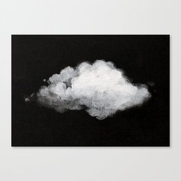 White Cloud on Black Sky Canvas Print