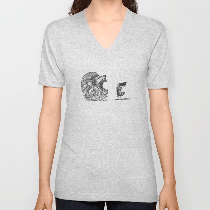 Be Louder Than Your Lions V Neck T Shirt