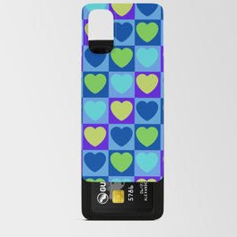 Blue. Green and Yellow hearts  Android Card Case