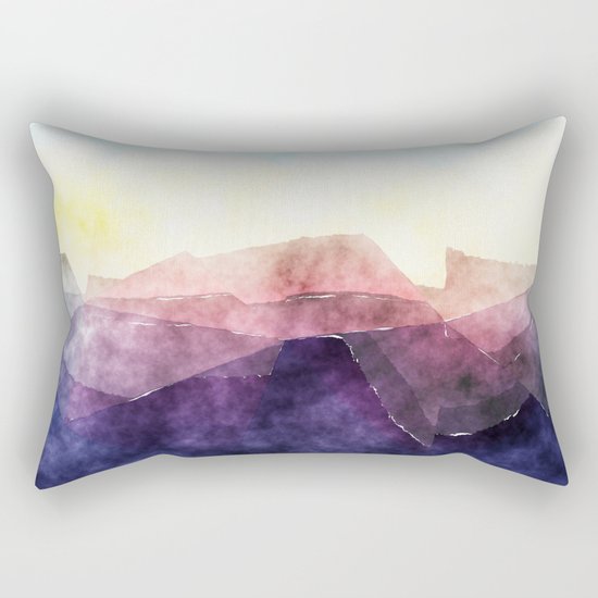 In the sea- abstract watercolor - Original triangle pattern Rectangular Pillow