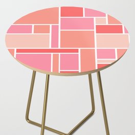 Geometric Pink Abstract Side Table