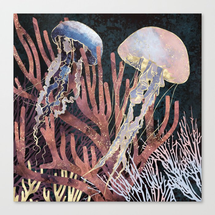 Metallic Coral Canvas Print