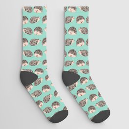 Hedgehog Turquoise Socks
