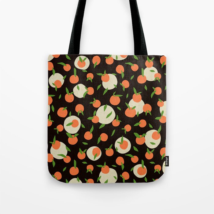 Black tangerine pattern Tote Bag