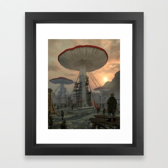 MUSHROOM KINGDOM (everyday 03.22.19) Framed Art Print by beeple | Society6