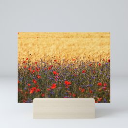 Poppies, Wheat and Cornflowers Mini Art Print