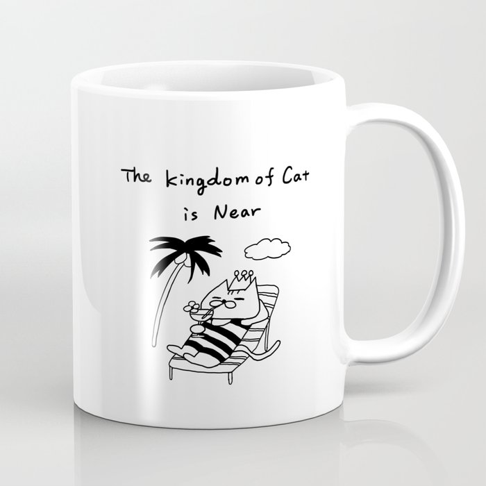 CAT IS GOD pink Coffee Mug