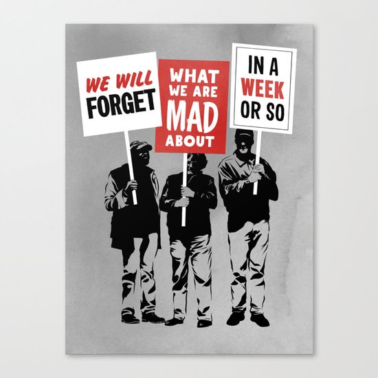 Semi-Protesting Canvas Print