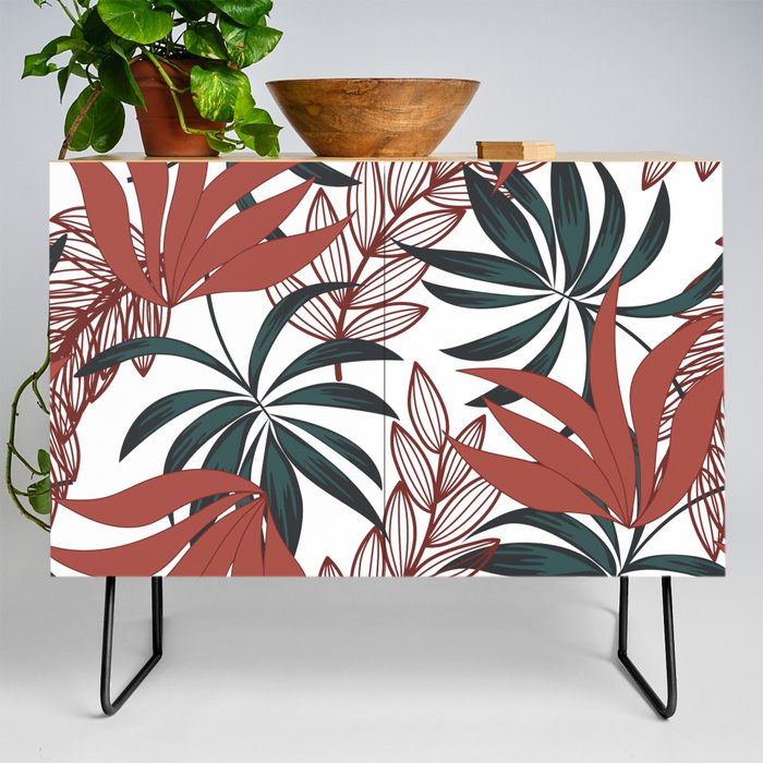 Sea Summer Tropical Resort Plants Credenza