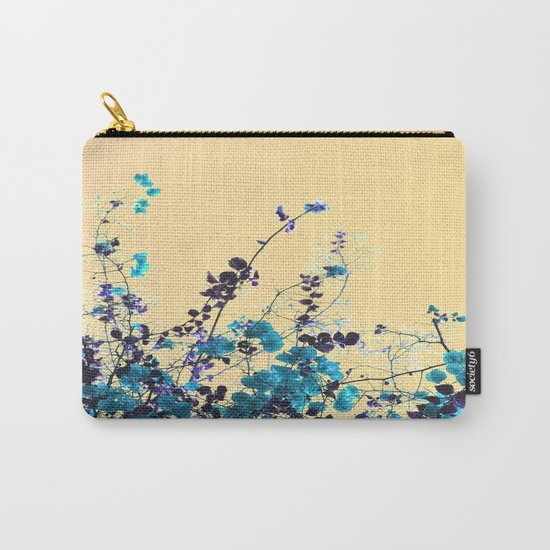 Vibrant Turquoise Blooms Carry-All Pouch