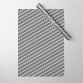[ Thumbnail: Dark Grey and Dim Gray Colored Lined Pattern Wrapping Paper ]