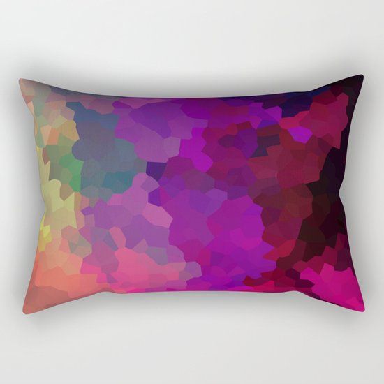 Multicolored abstract pattern . A firework of colors . Rectangular Pillow