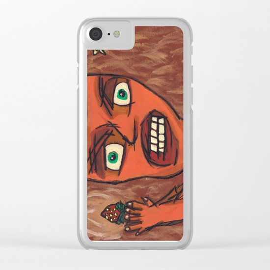 Sour Strawberries Clear iPhone Case