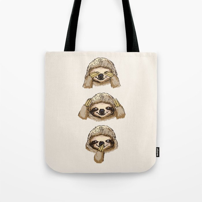 No Evil Sloth Tote Bag