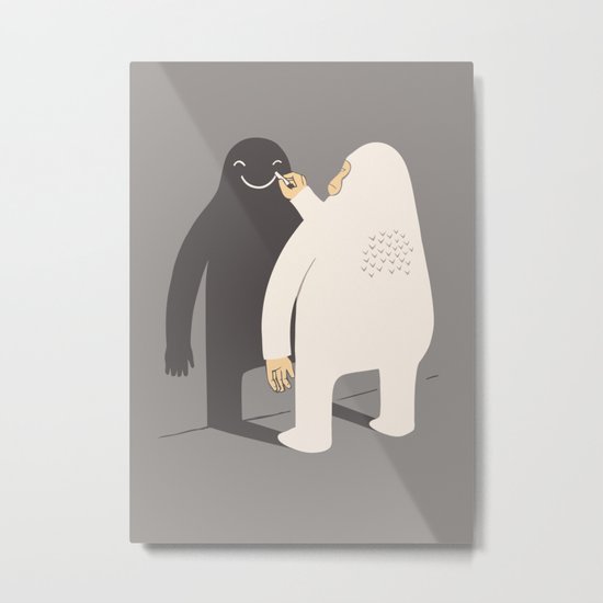 Smile my shadow Metal Print