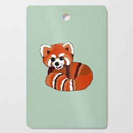 Red panda on mint Cutting Board