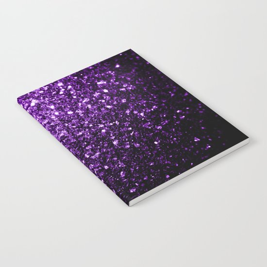 Beautiful Dark Purple glitter sparkles Notebook