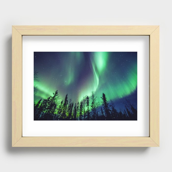 Northern Lights in Yellowknife Recessed Framed Print