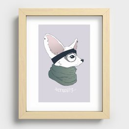 Actually... Hipster Fennec Fox Recessed Framed Print