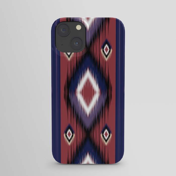 Purple Rose Ikat Inspired Ethnic Tribal Aztec Native American Design iPhone Case