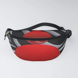 opart and red spheres Fanny Pack