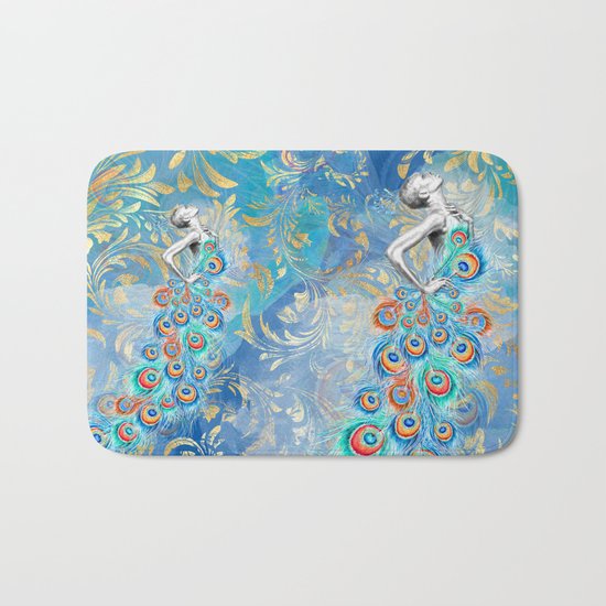 Feather peacock #17 Bath Mat