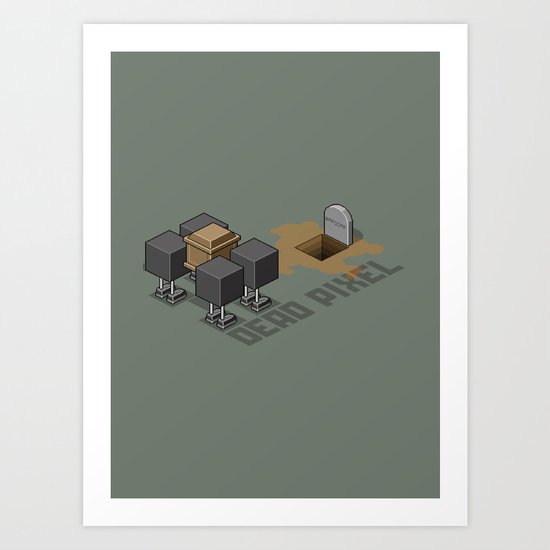 Dead Pixel Art Print
