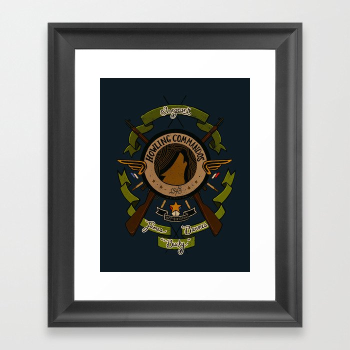 Sgt Bucky Barnes Green Framed Art Print By Emptystarships Society6