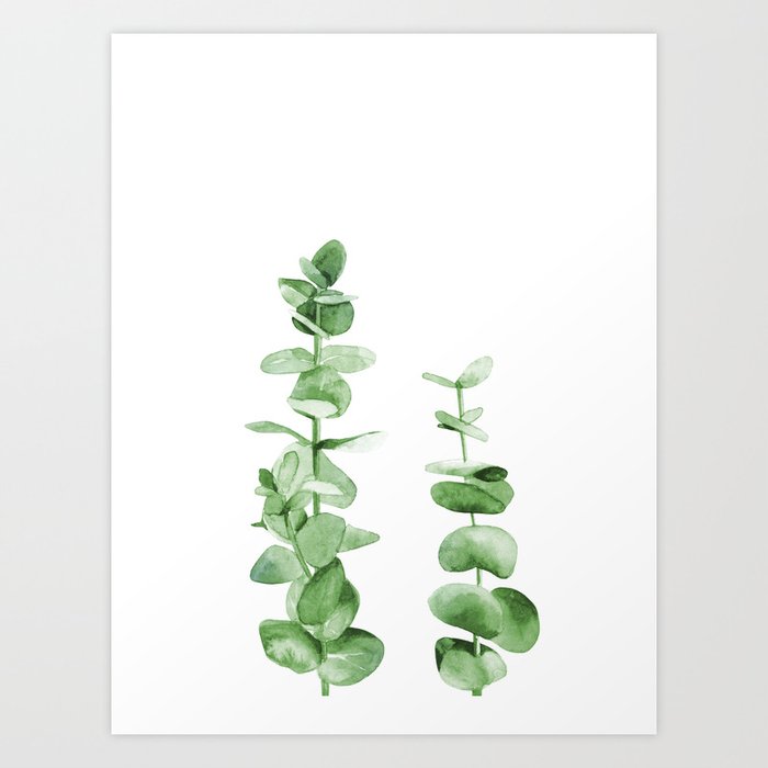 Discover the motif EUCALYPTUS LEAVES. by Art by ASolo as a print at TOPPOSTER