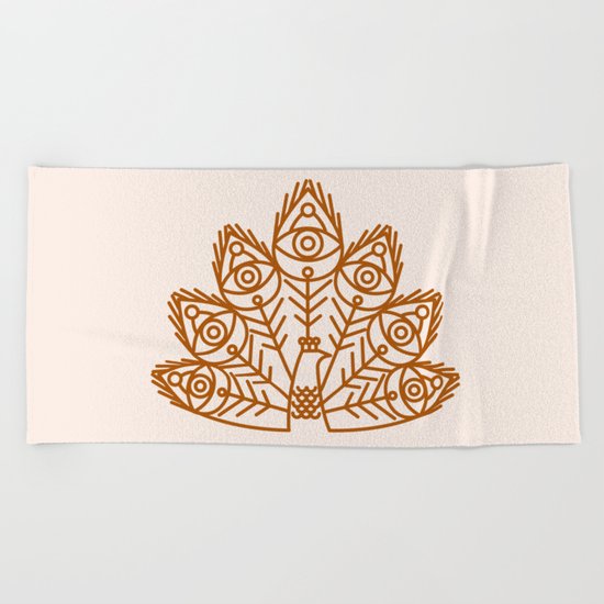 Cosmic Peacock Beach Towel