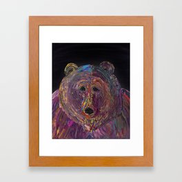 Grizzly Stare Framed Art Print