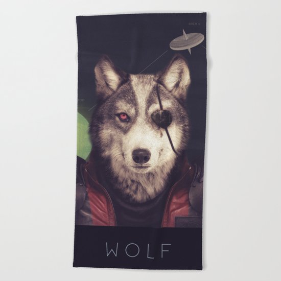Star Team - Wolf Beach Towel