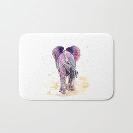 Pink Elephant on Parade Bath Mat