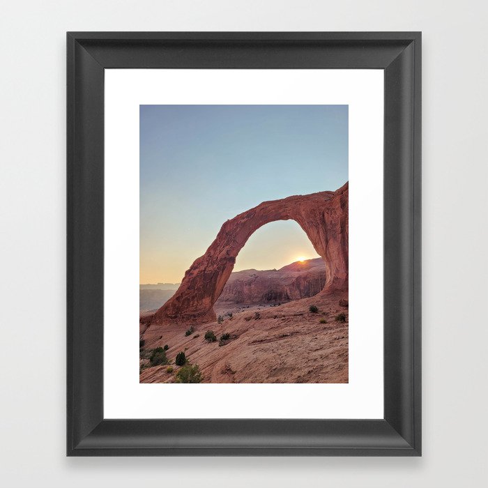 Crisp Desert Sunset Framed Art Print