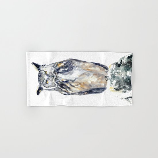 A Serious Owl Hand & Bath Towel