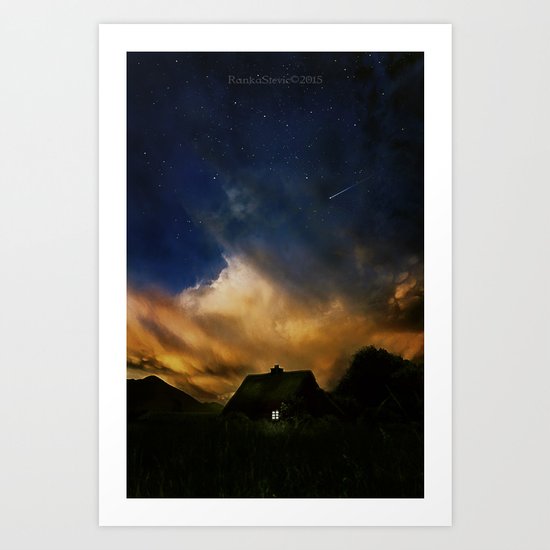 Home under the stars Art Print