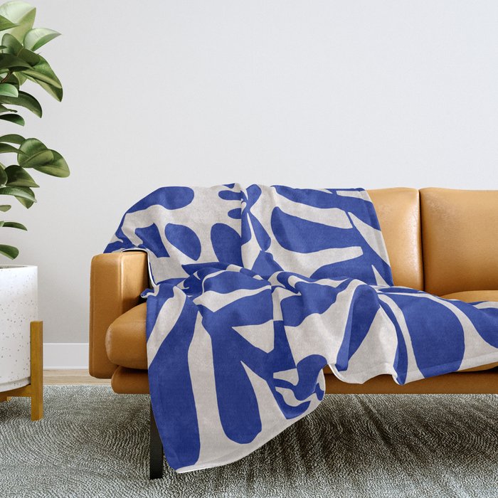 Blue throw shop