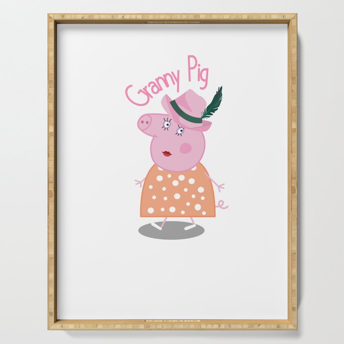 Granny Pig,Grandma Pig tee,Gift for Grandmother Serving Tray