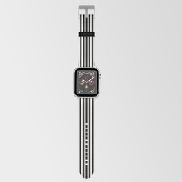 Simple Black & White Licorice Cabana Stripe Apple Watch Band