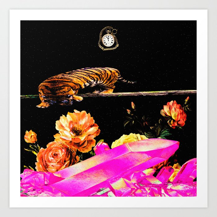 Tiger in Space Art Print