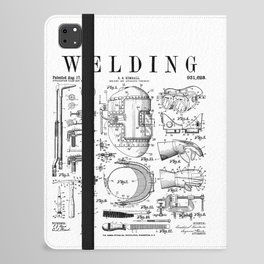 Welder Welding Mask Torch And Tools Vintage Patent Print iPad Folio Case