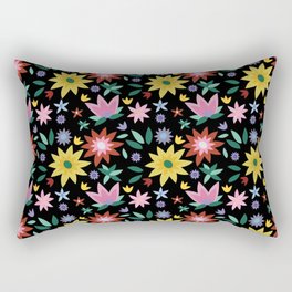 Flower Power Print Rectangular Pillow