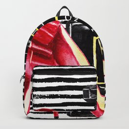 Perfume with pink lips painting Backpack