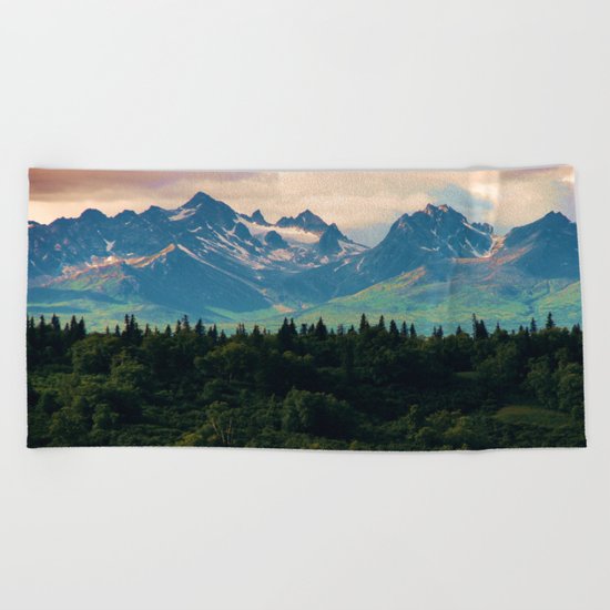 Escaping from woodland heights II Beach Towel
