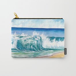 Flamands Beach Breaking Waves in St. Barth Carry-All Pouch