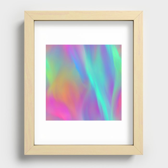 Neon Flow Nebula #5 Recessed Framed Print