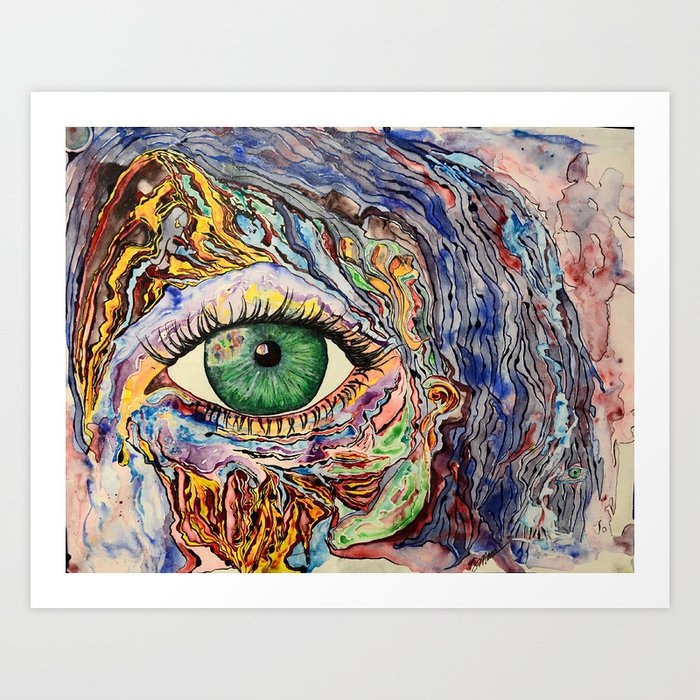 Eye Spy Faces Art Print