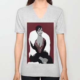 Josephine Baker the Original Flapper Femme Fatale circa 1920 V Neck T Shirt